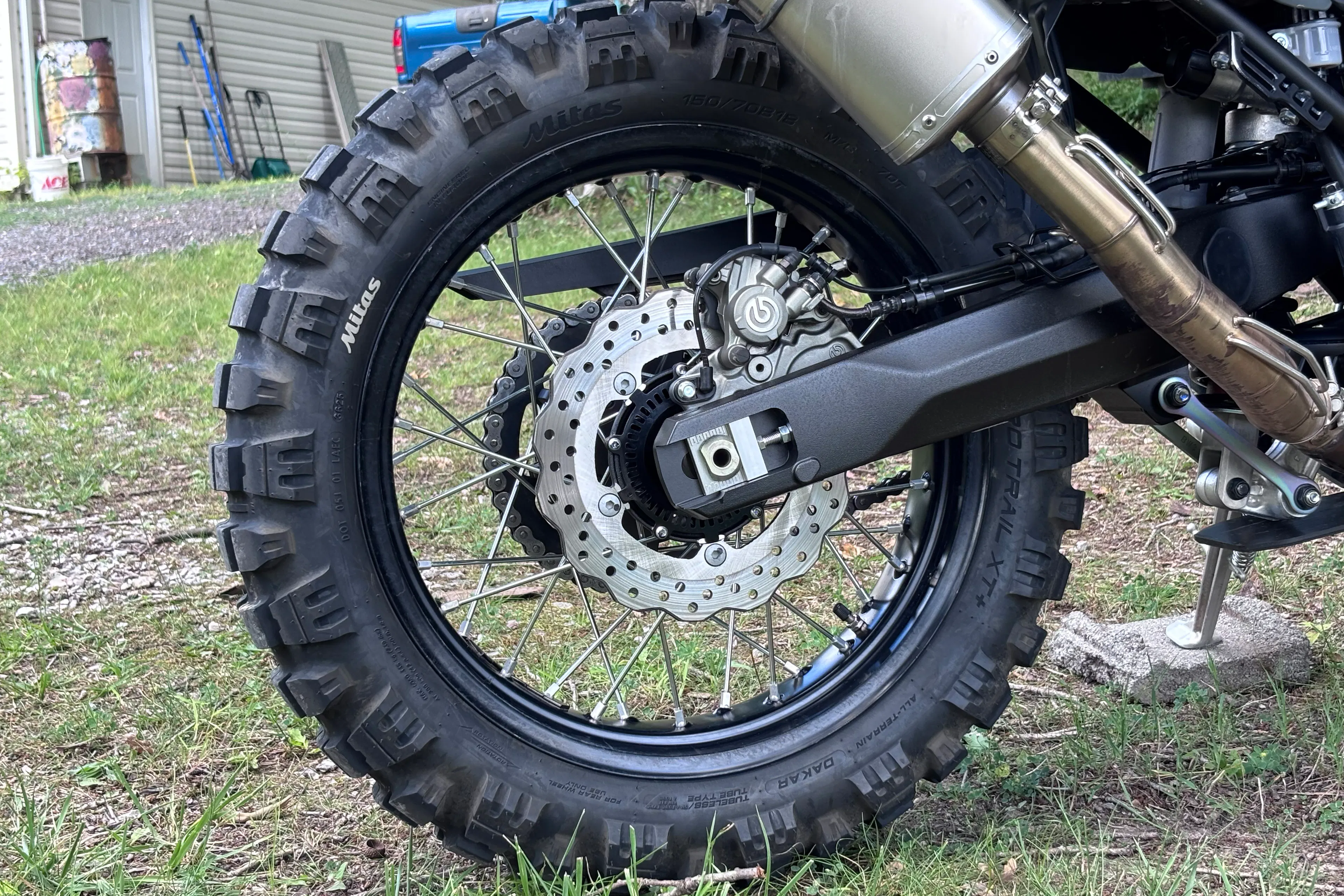 2024 Yamaha Tenere 700 rear tire right 3/4