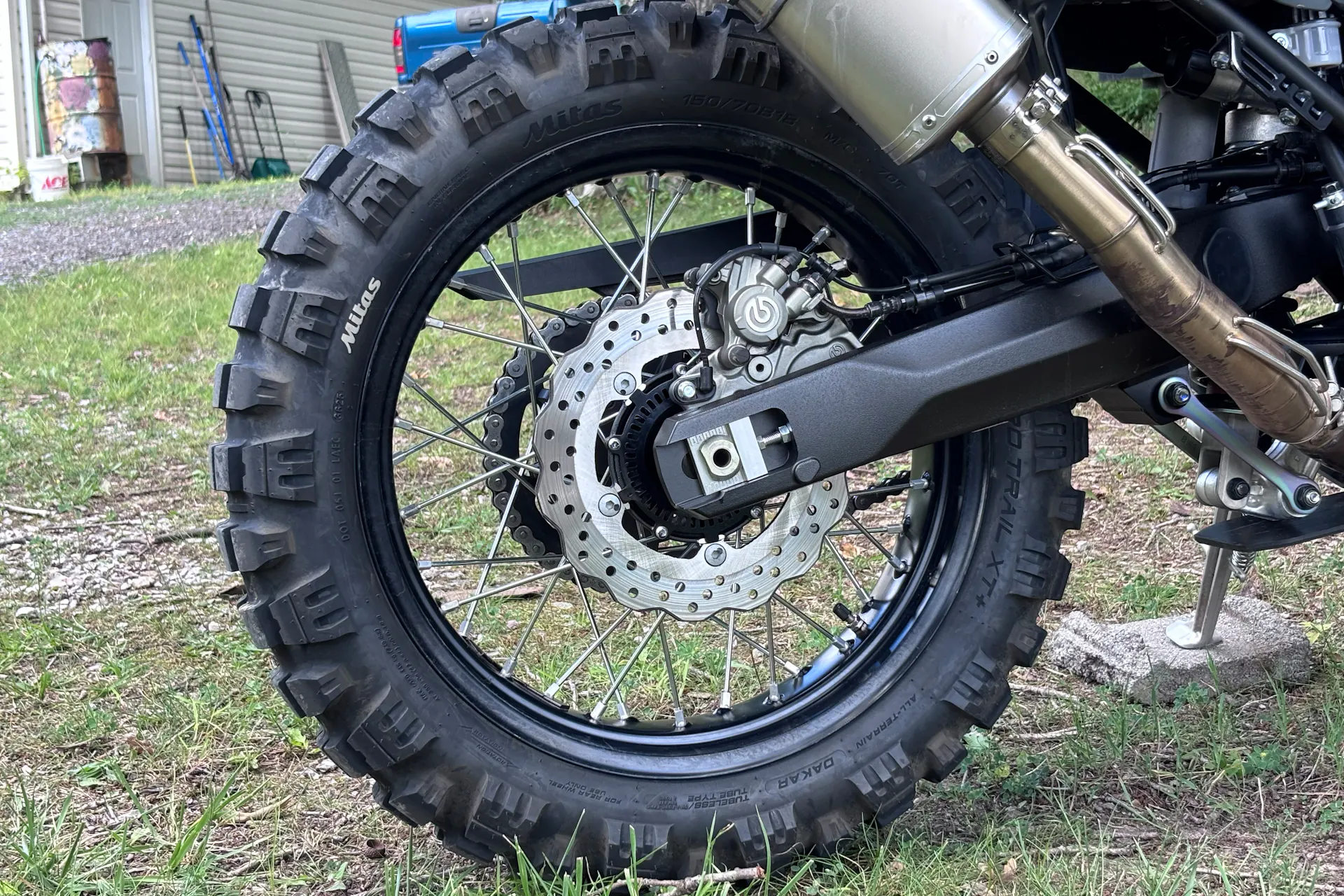 2024 Yamaha Tenere 700 rear tire right 3/4