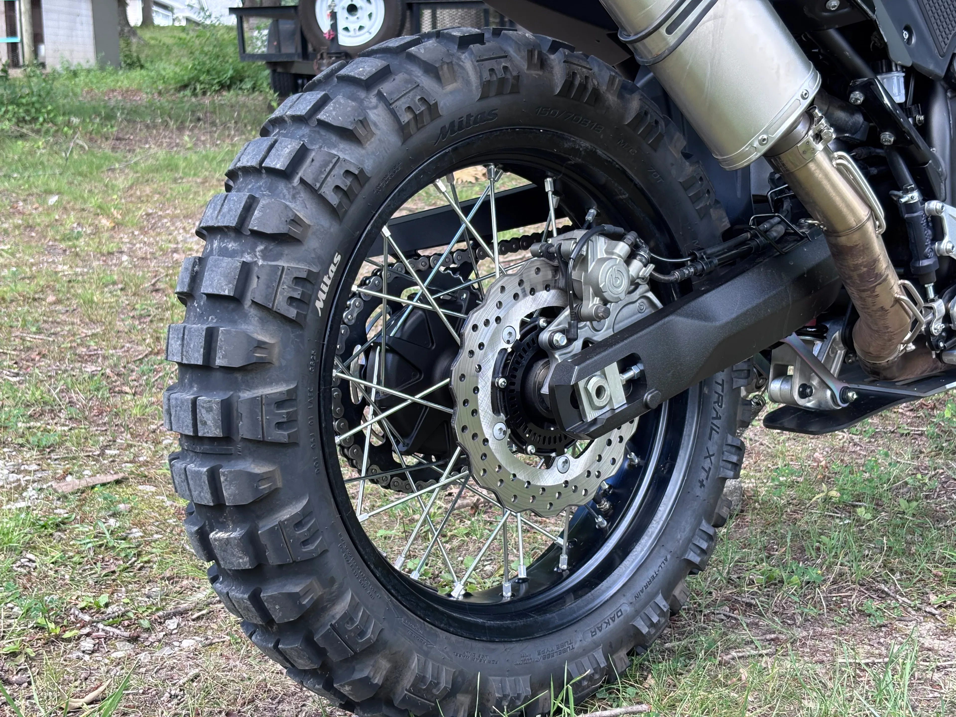 2024 Yamaha Tenere 700 rear tire right 3/4