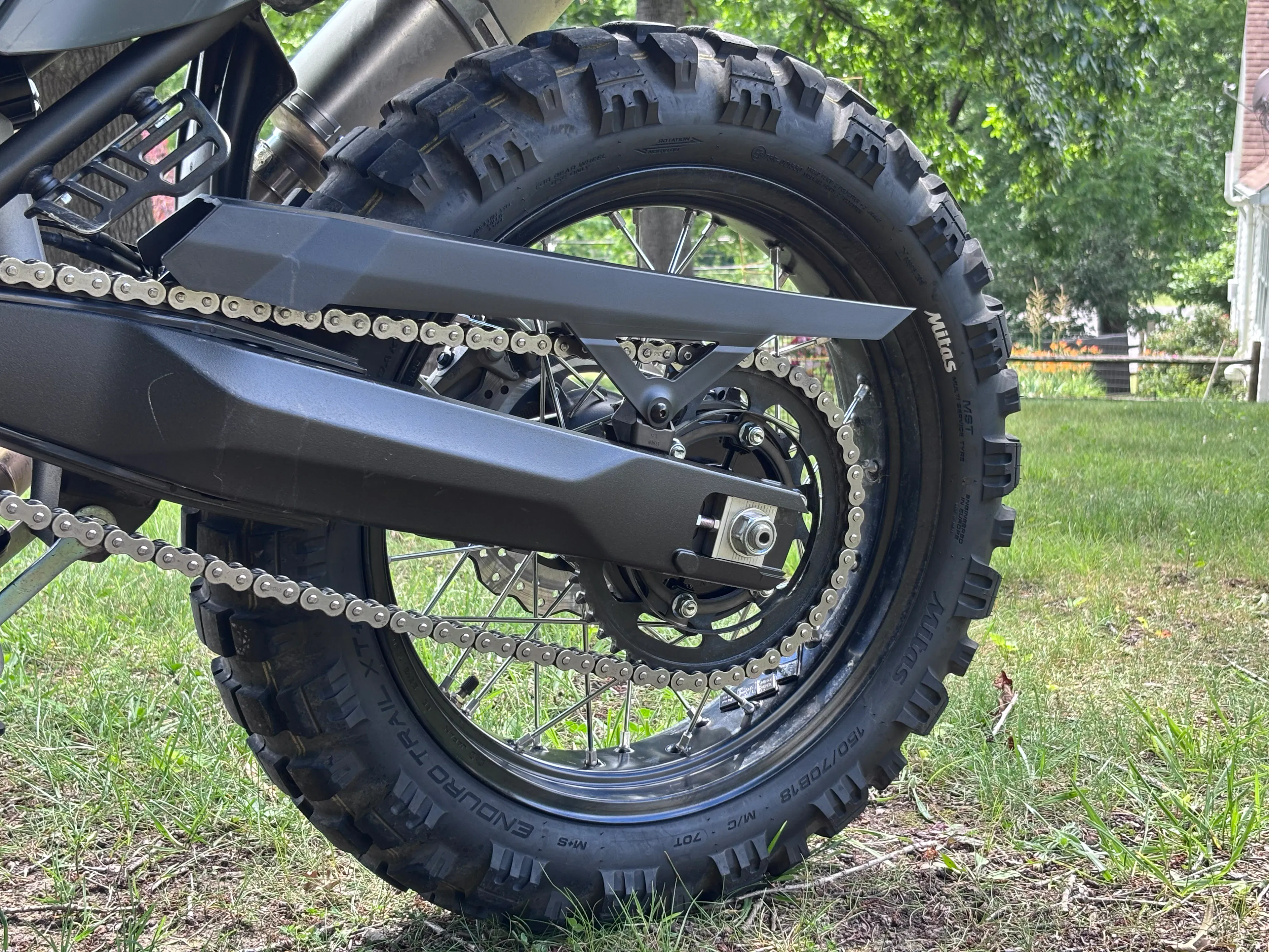 2024 Yamaha Tenere 700 rear tire left front 3/4