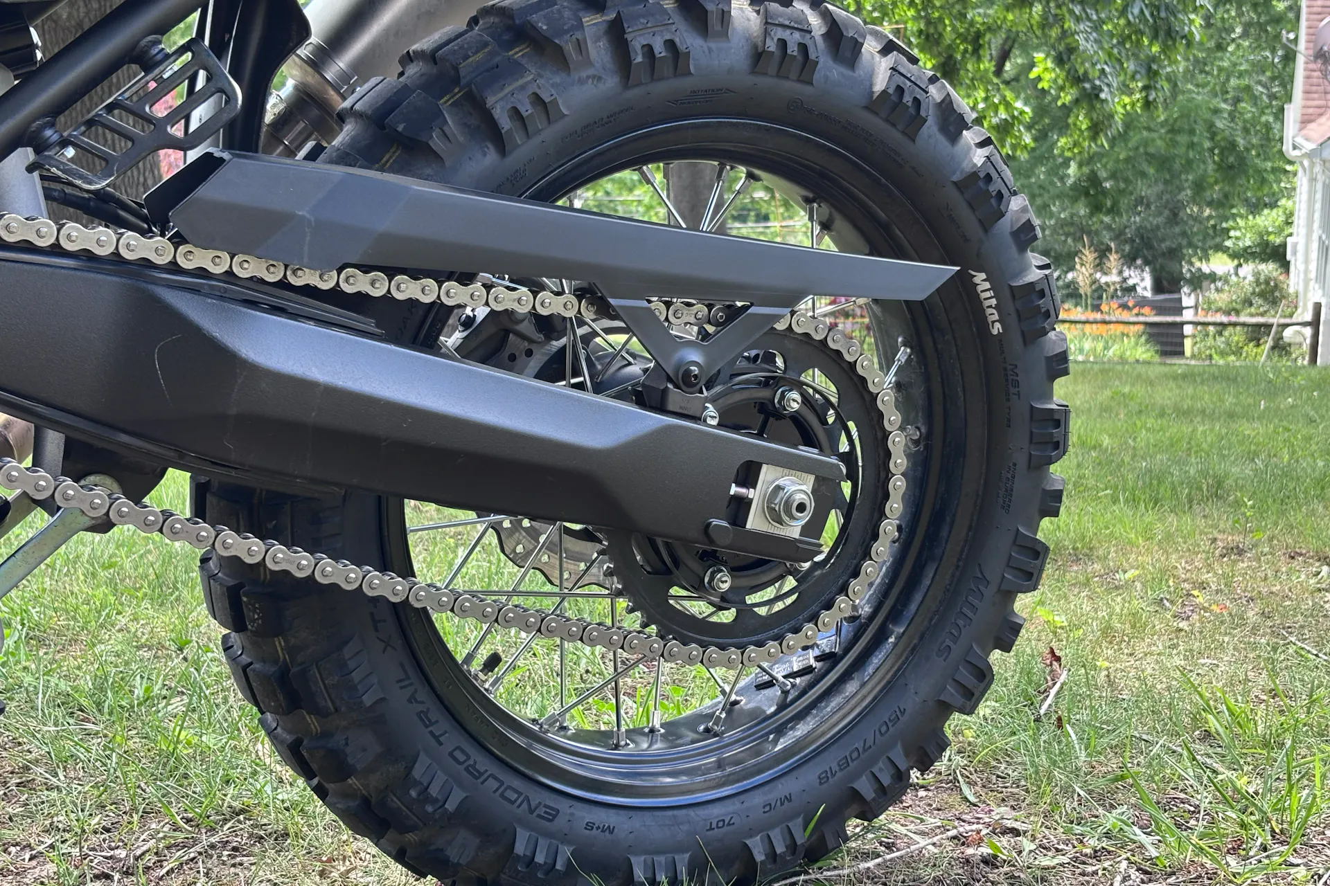 2024 Yamaha Tenere 700 rear tire left front 3/4