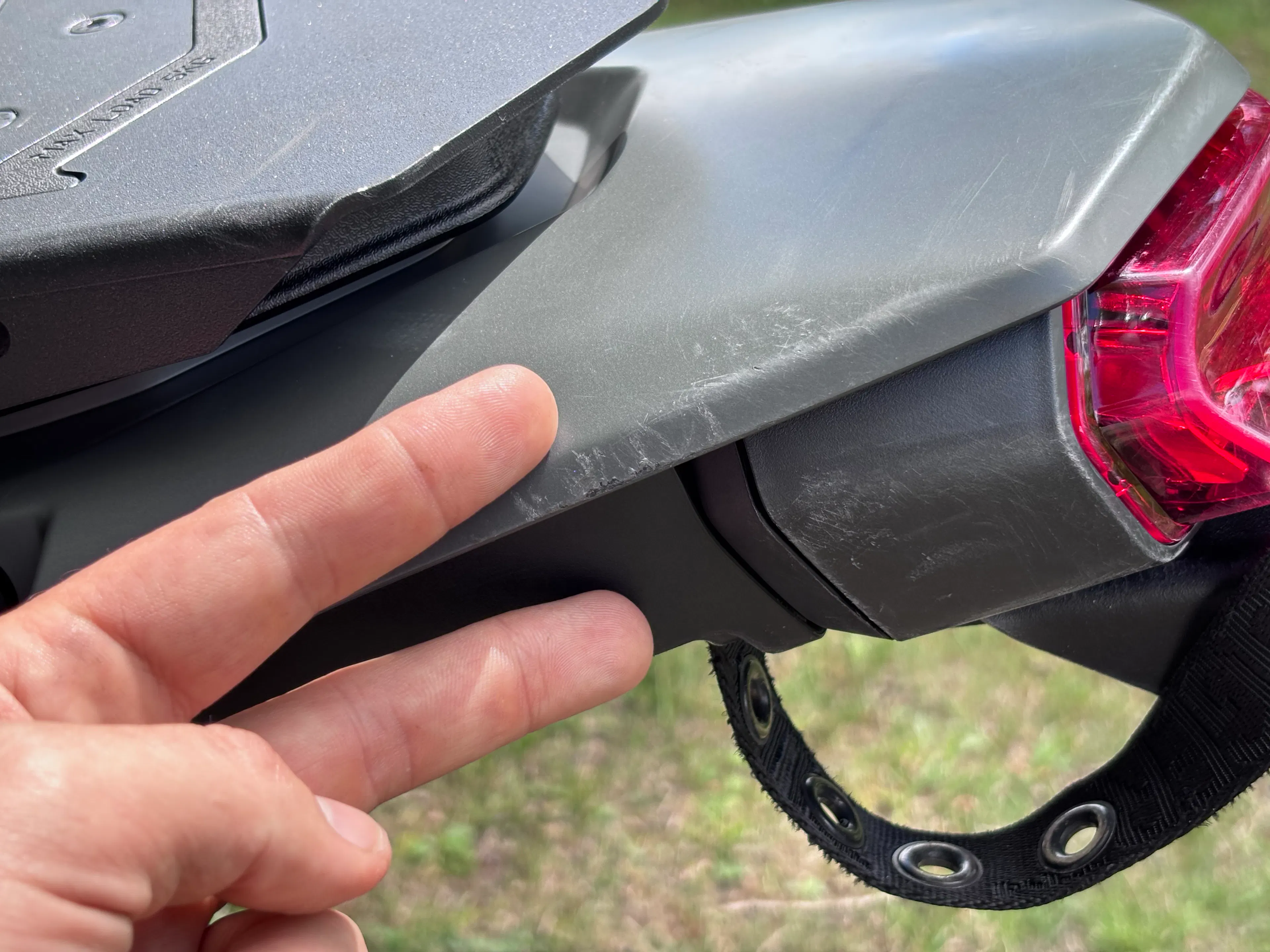 2024 Yamaha Tenere 700 scratch by taillight left