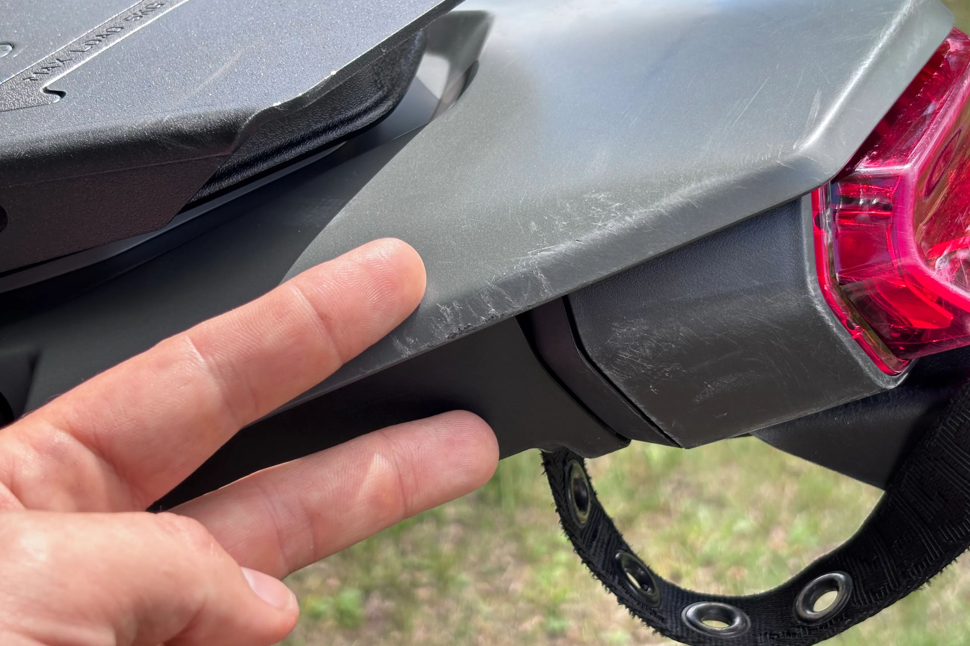 2024 Yamaha Tenere 700 scratch by taillight left