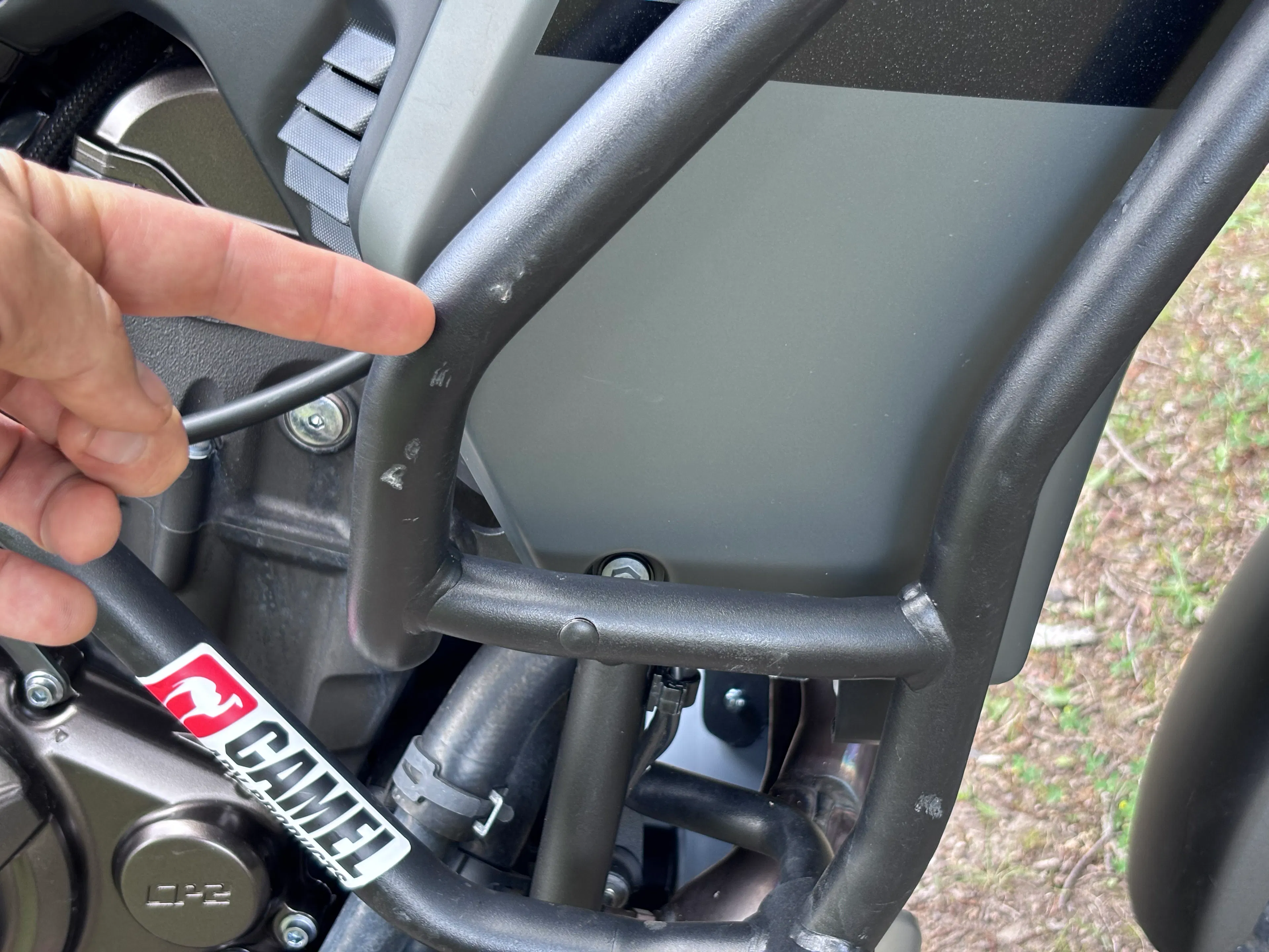 2024 Yamaha Tenere 700 right crash bar close 