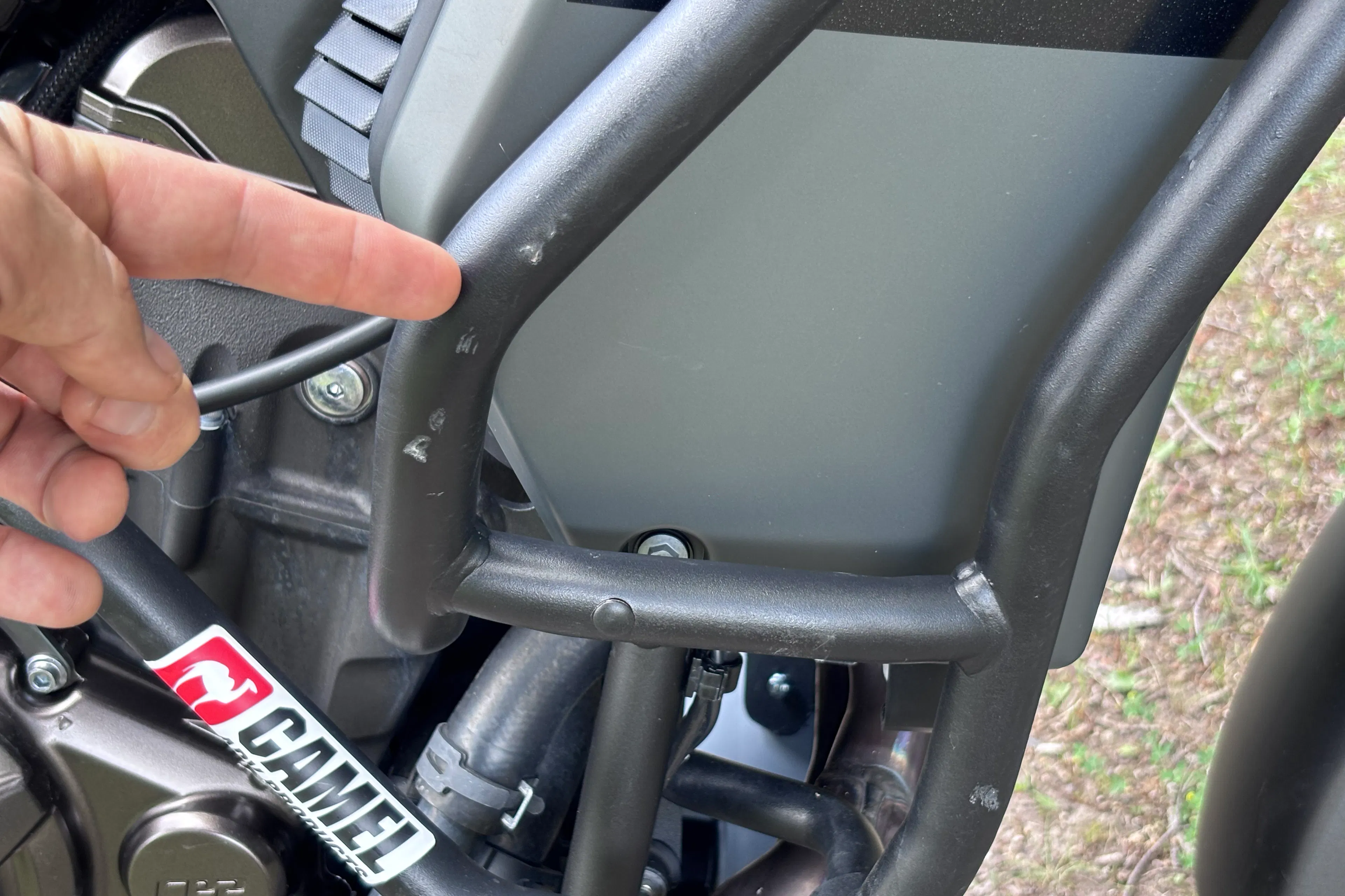 2024 Yamaha Tenere 700 right crash bar close