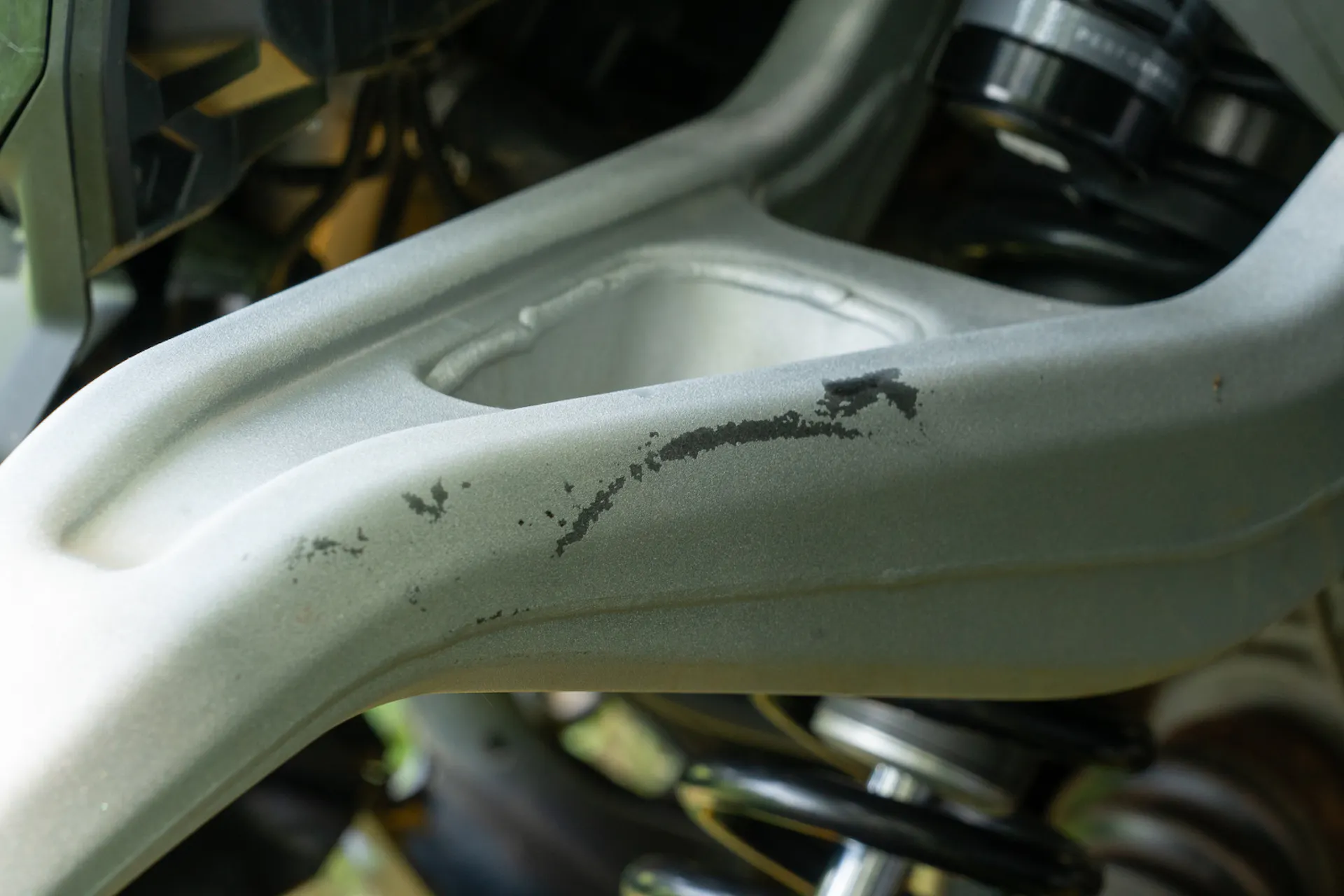 2024 Can-Am Maverick R control arm blemish