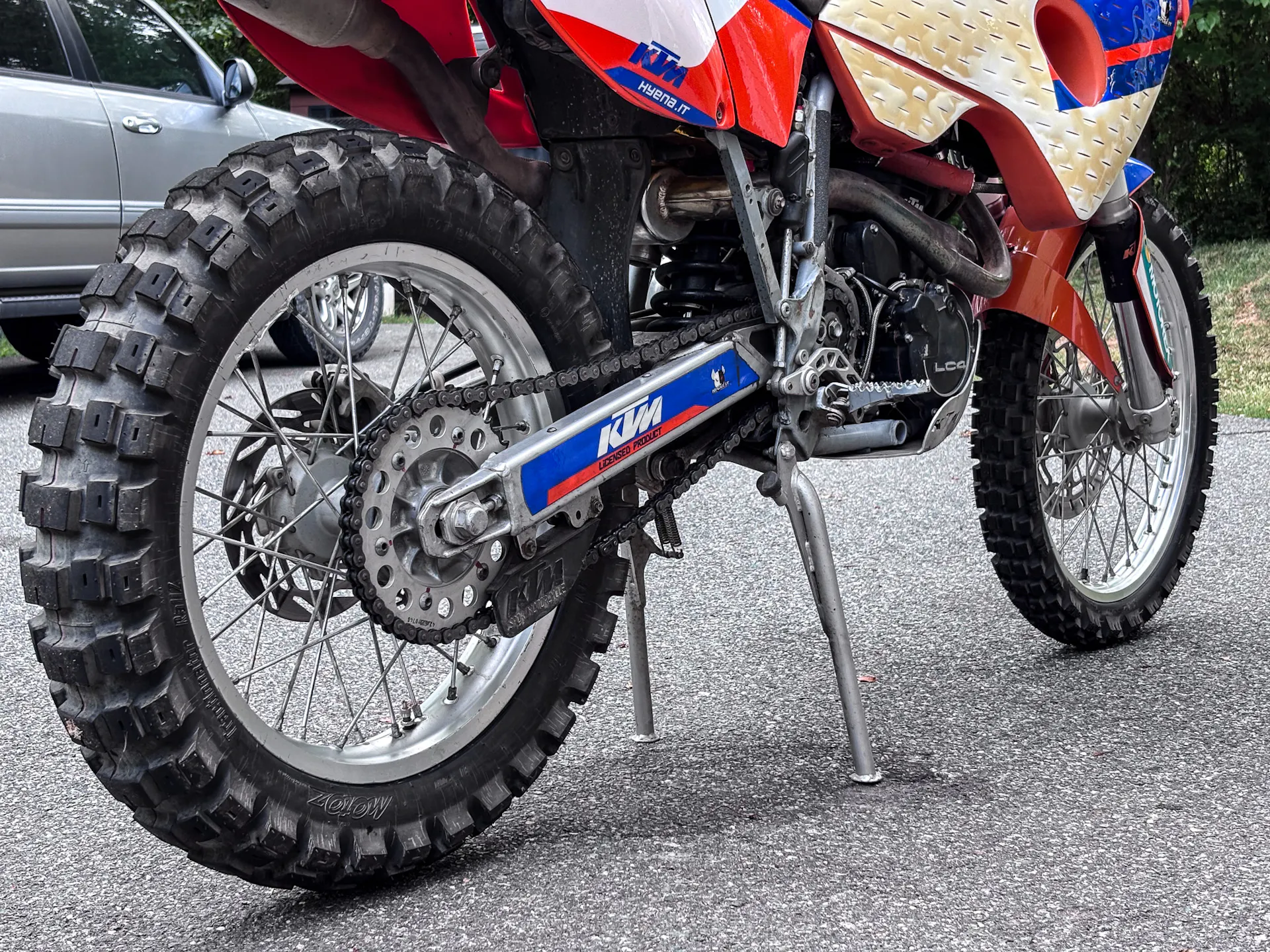 2001 KTM 640 Adventure rear tire/chain right side