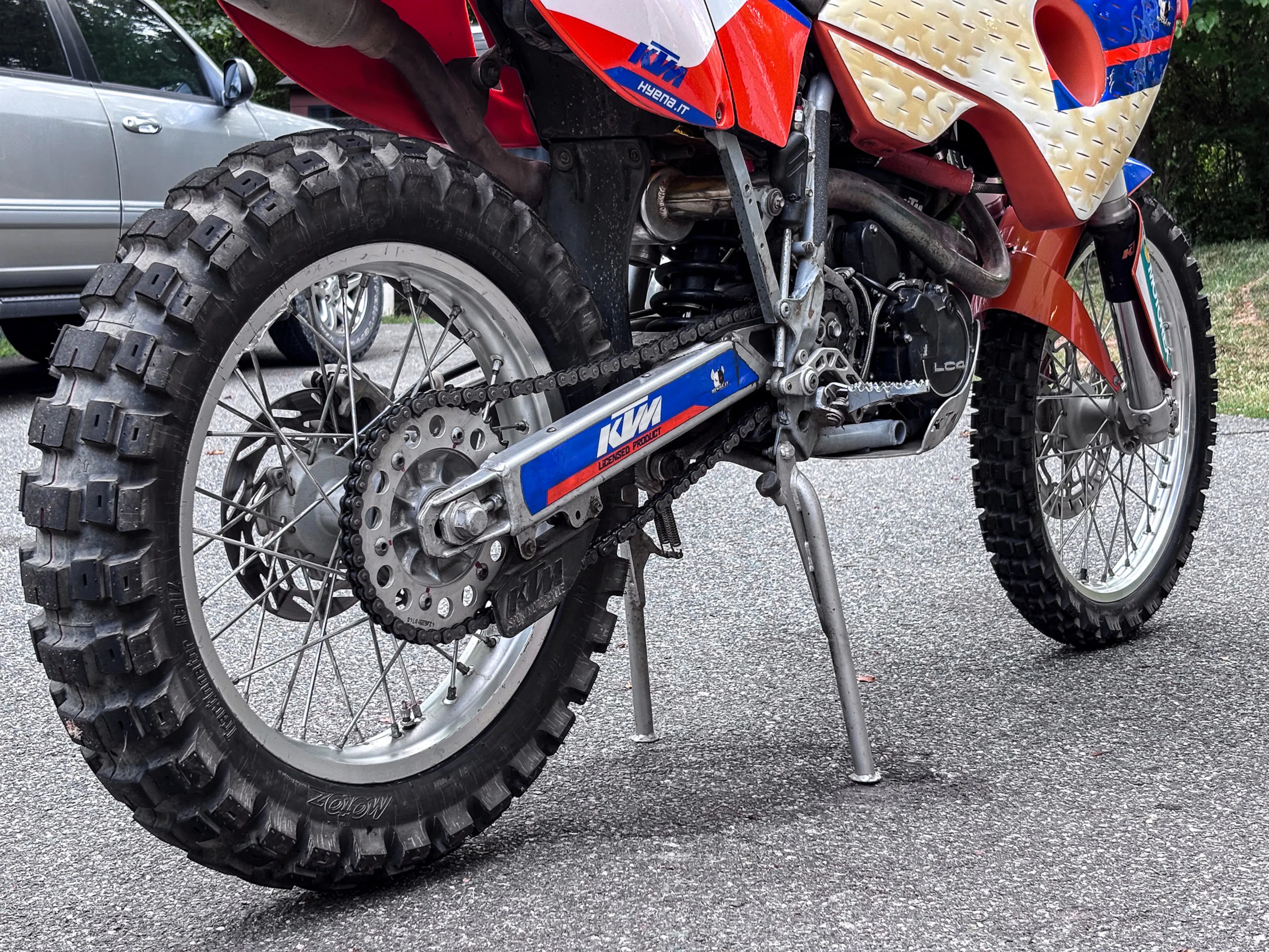 2001 KTM 640 Adventure rear tire/chain right side