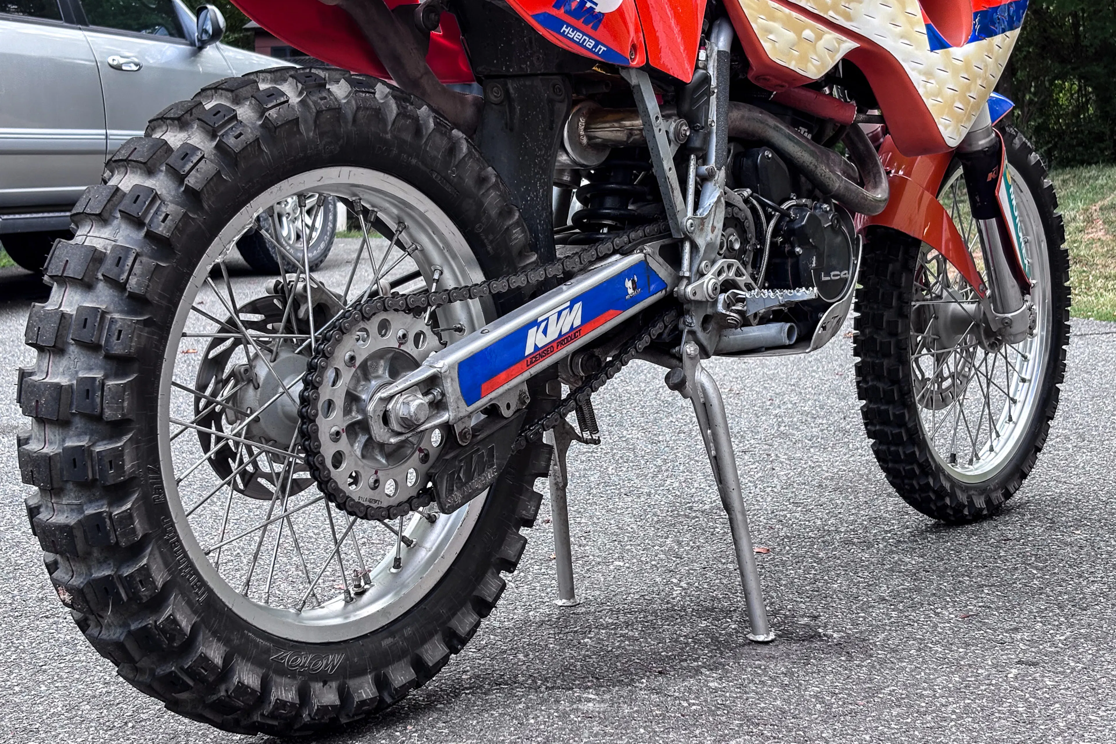 2001 KTM 640 Adventure rear tire/chain right side