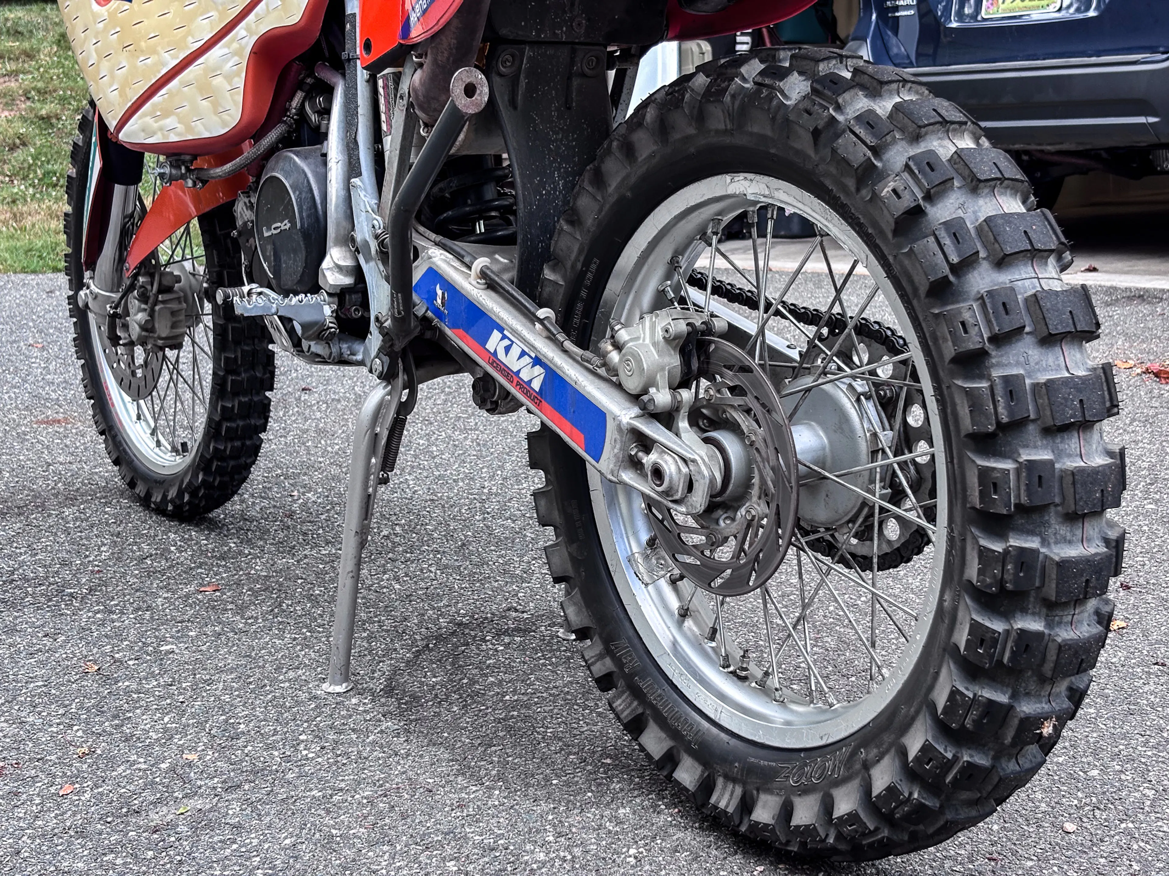2001 KTM 640 Adventure rear tire left side