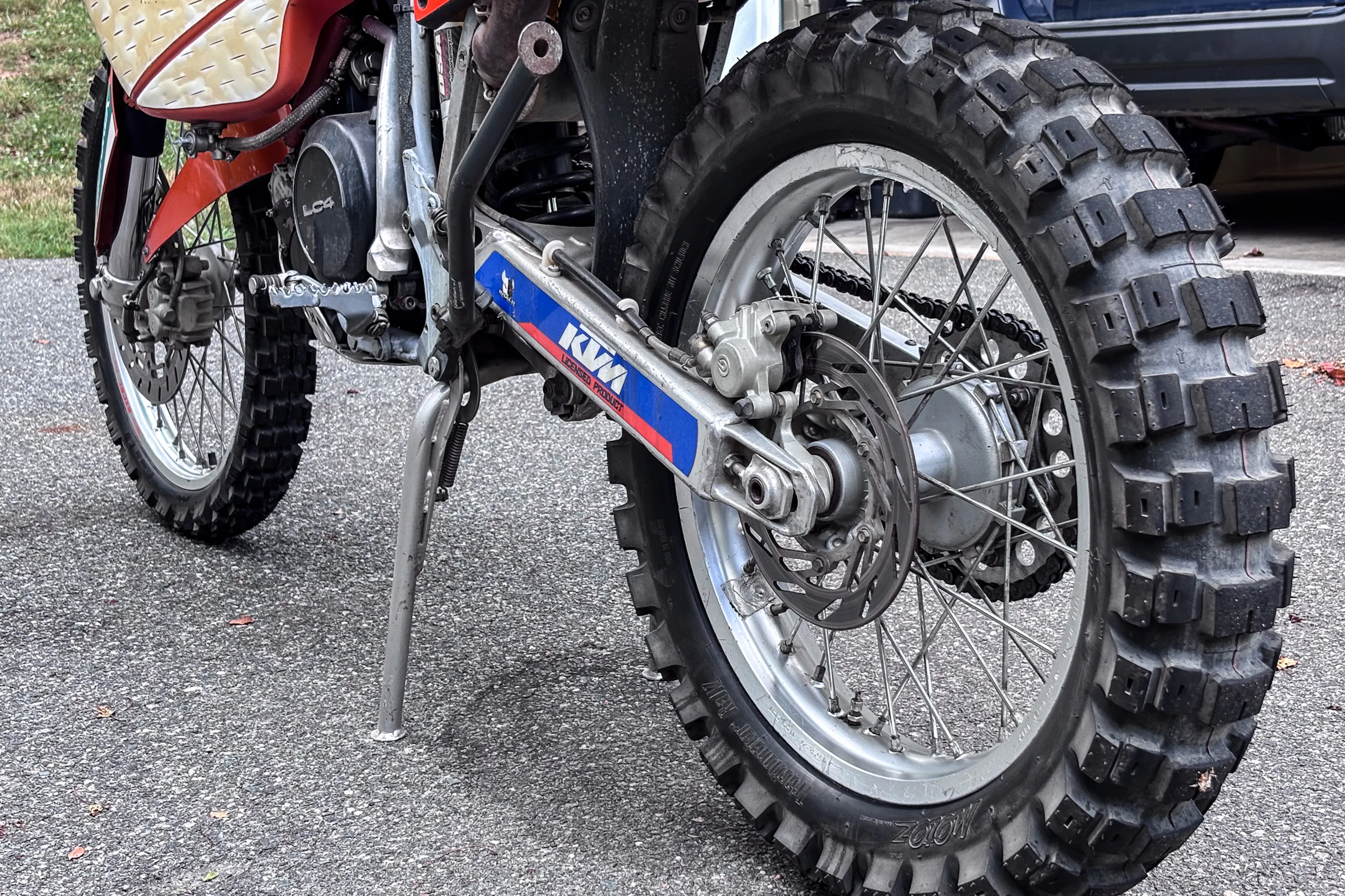 2001 KTM 640 Adventure rear tire left side