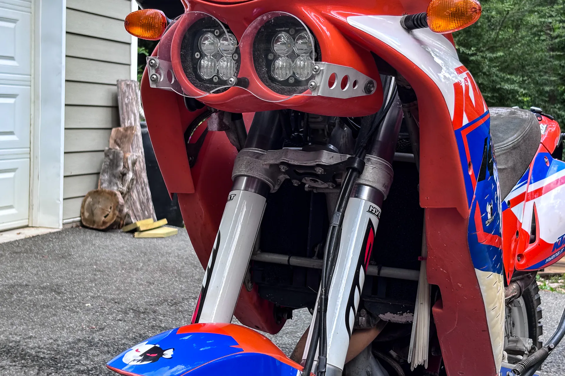2001 KTM 640 Adventure headlight close left