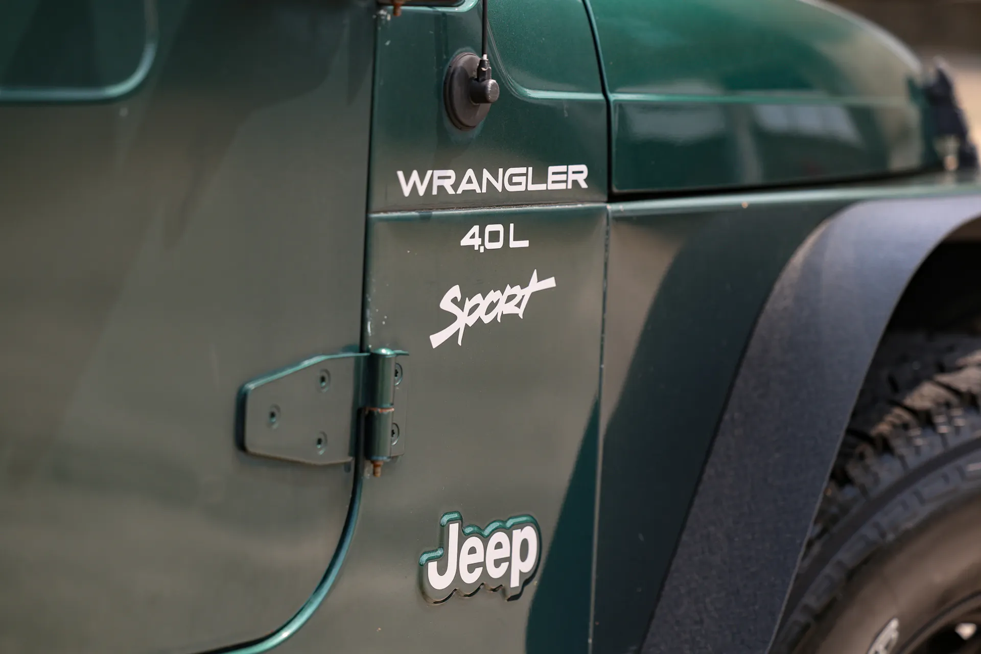 1999 Jeep Wrangler Sport passenger fender badge