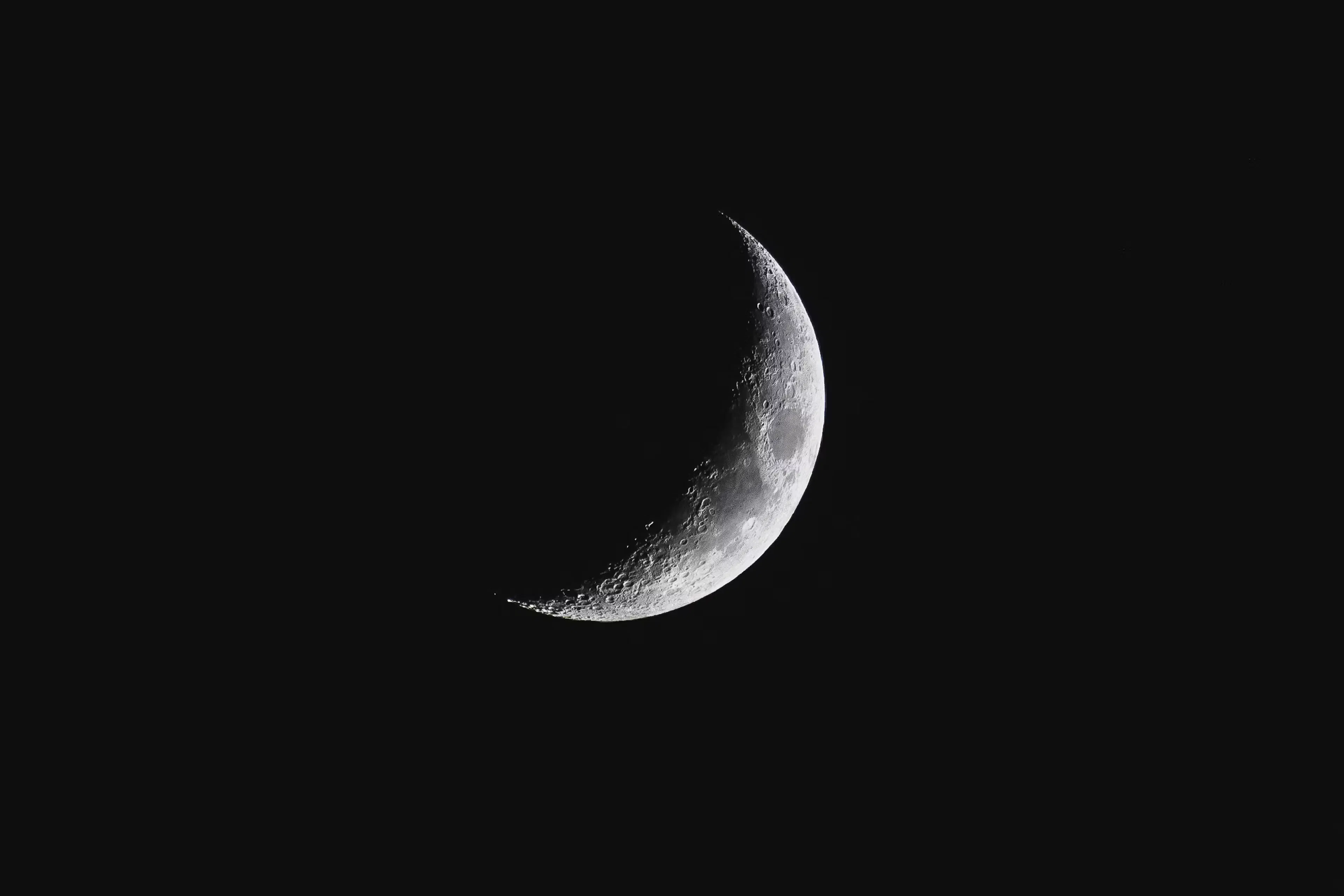 Crescent moon, portrait orientation