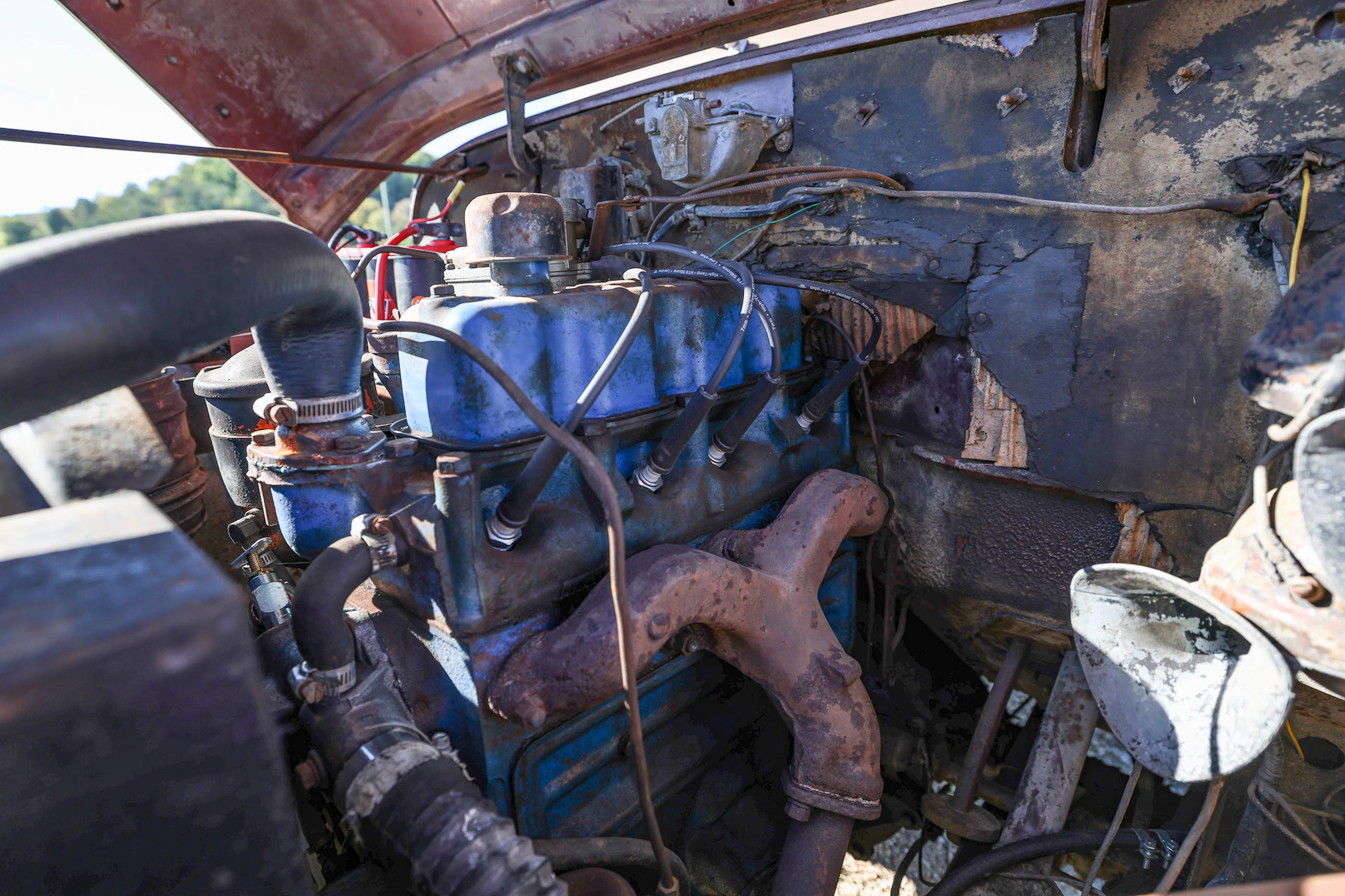 1951 Willys Wagon engine exhaust side