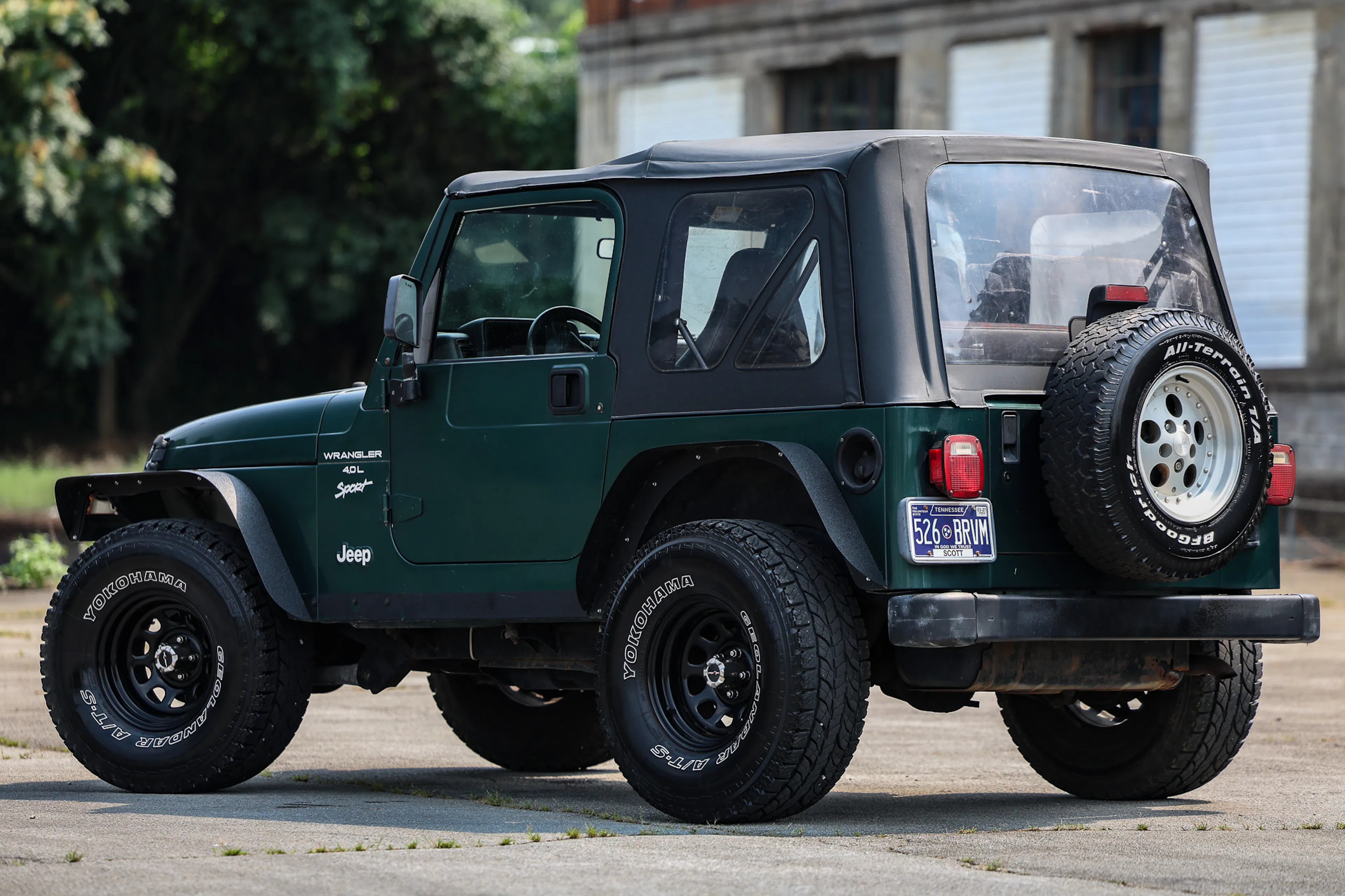1999 Jeep Wrangler Sport driver rear shallow 3/4
