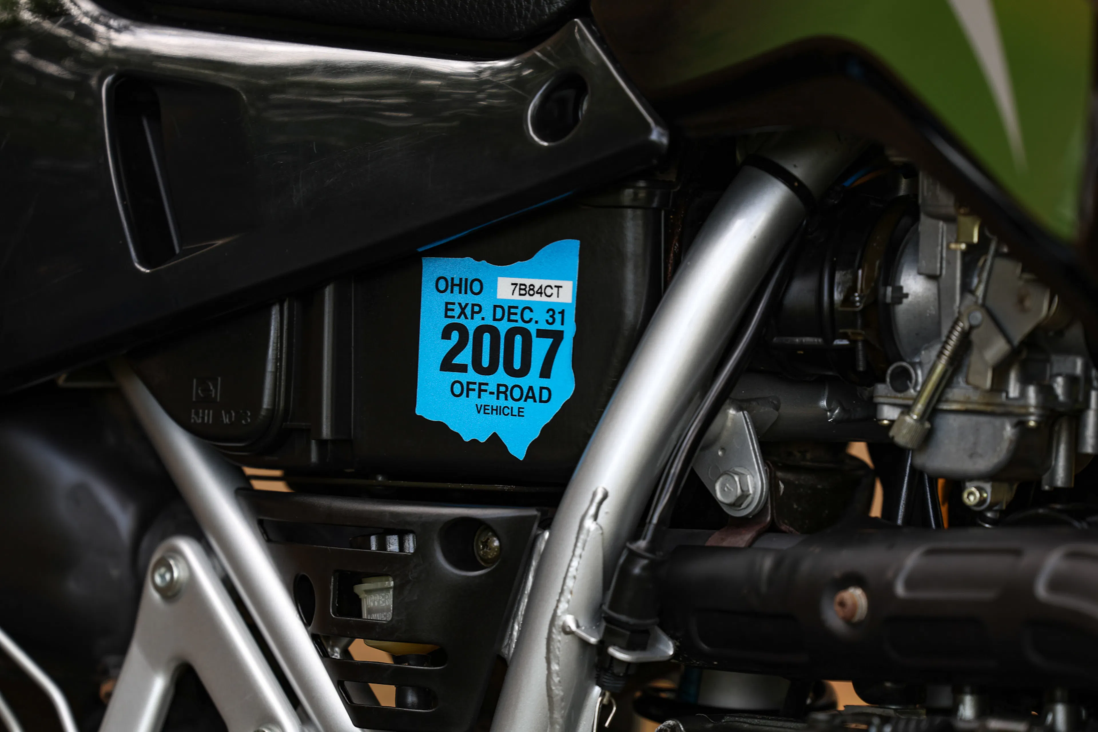 2003 Kawasaki KLR 650 off road sticker