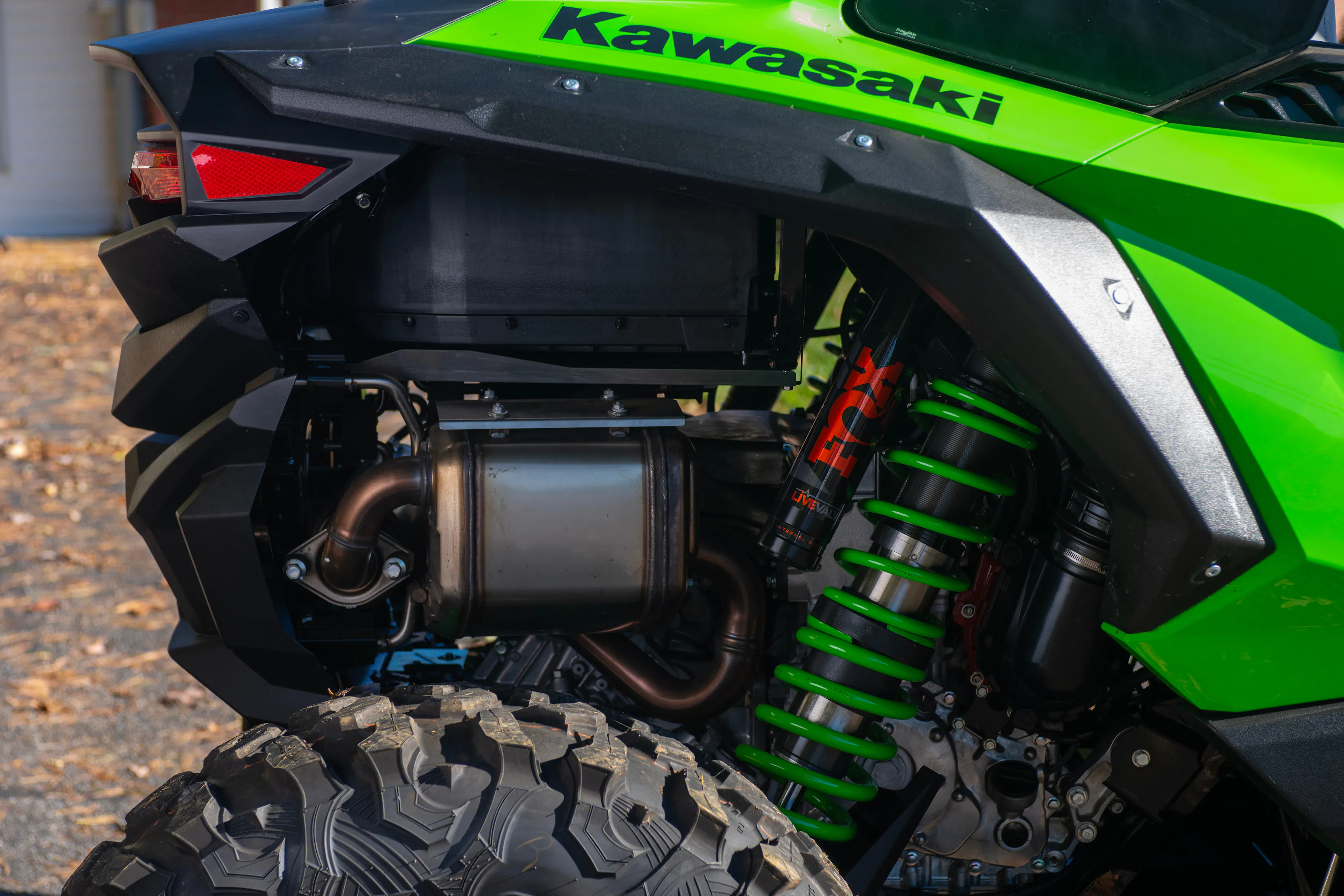 2026 Kawasaki Teryx5 H2 Deluxe passenger rear corner/muffler