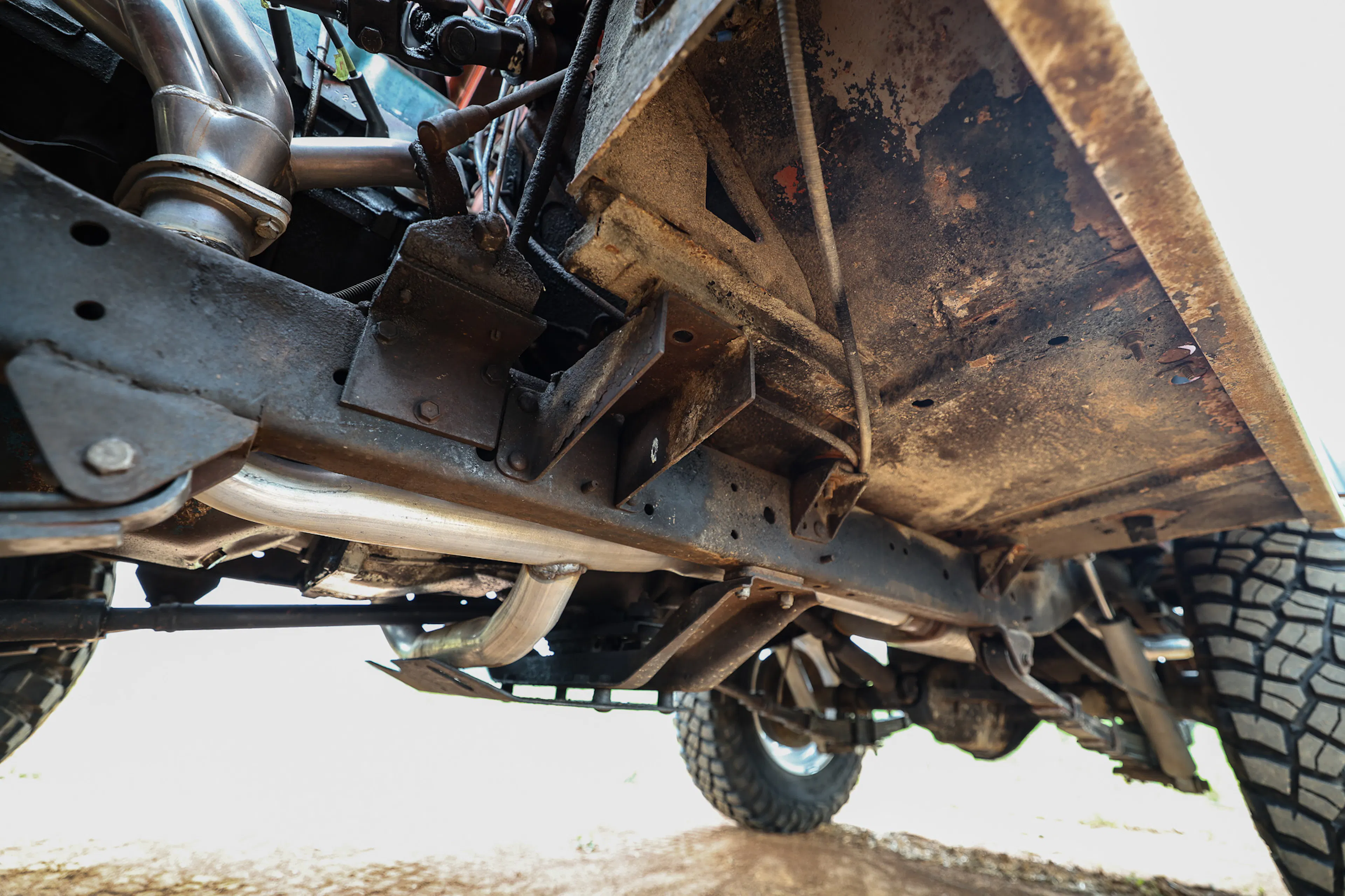 1973 Jeep CJ-5 Renegade driver floor underneath