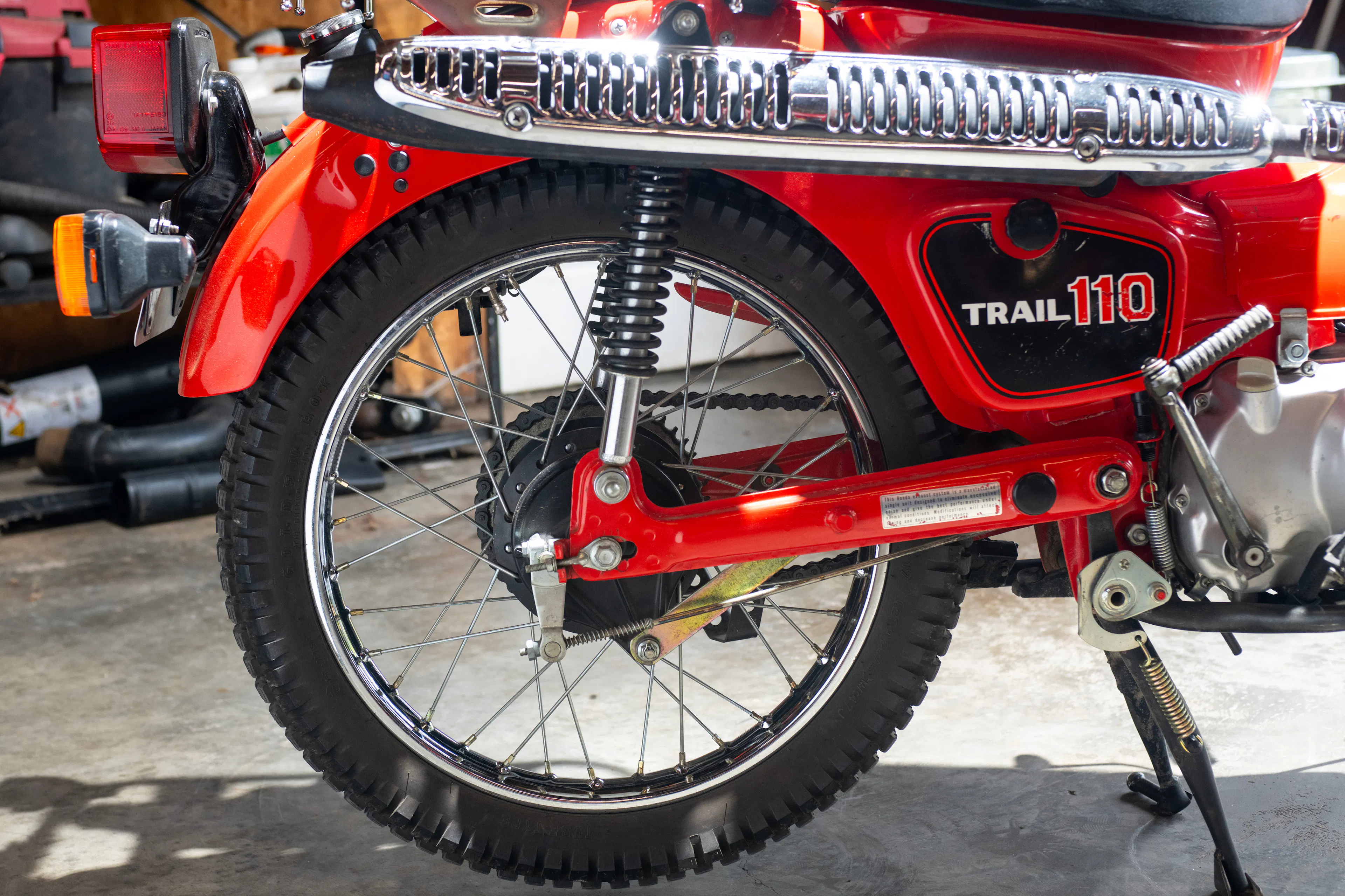 1981 Honda Trail 110 rear wheel