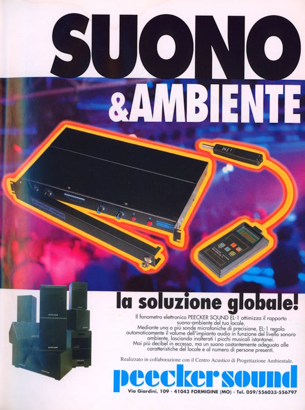 `Inserzione Peecker sound Suono & Ambiente