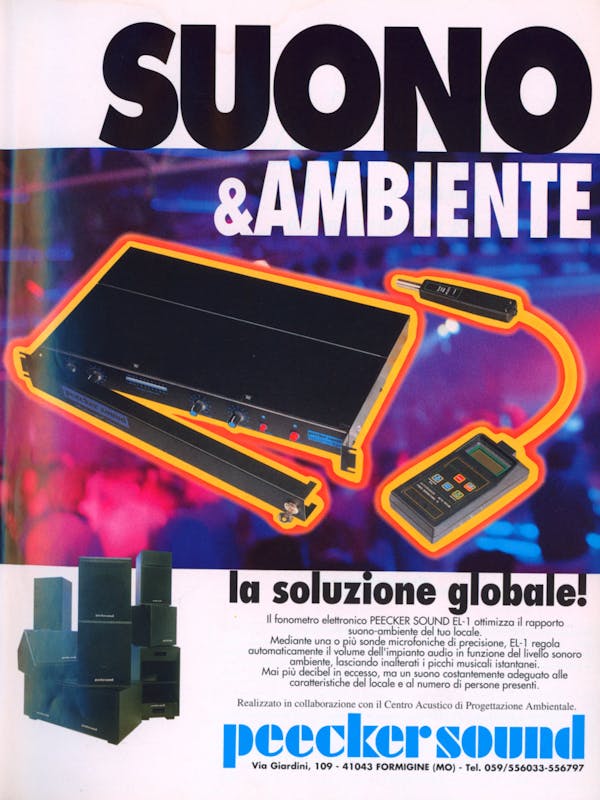 `Inserzione Peecker sound Suono & Ambiente