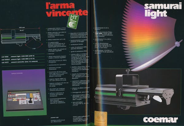 `Inserzione Coemar L'arma vincente Samurai Light