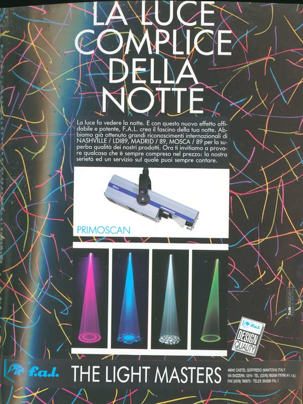 `Inserzione F.A.L. La luce complice della notte
