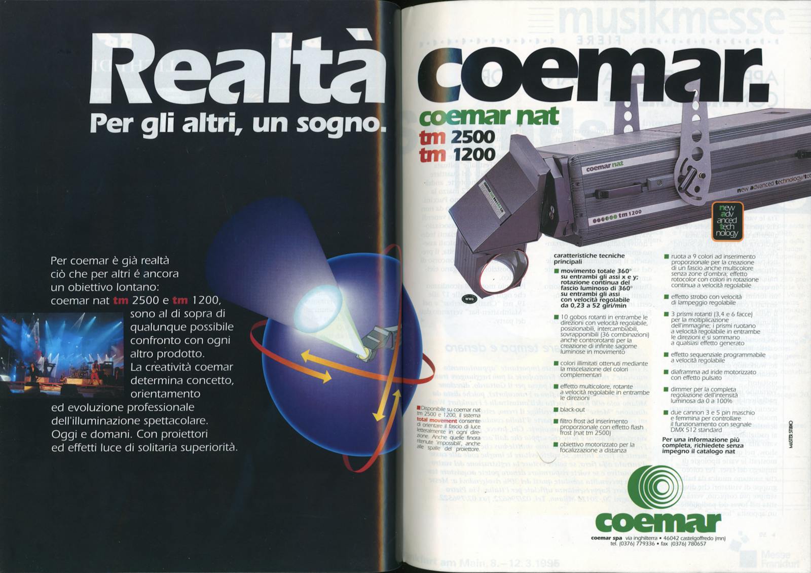 Pubblicità Coemar: Realtà coemar