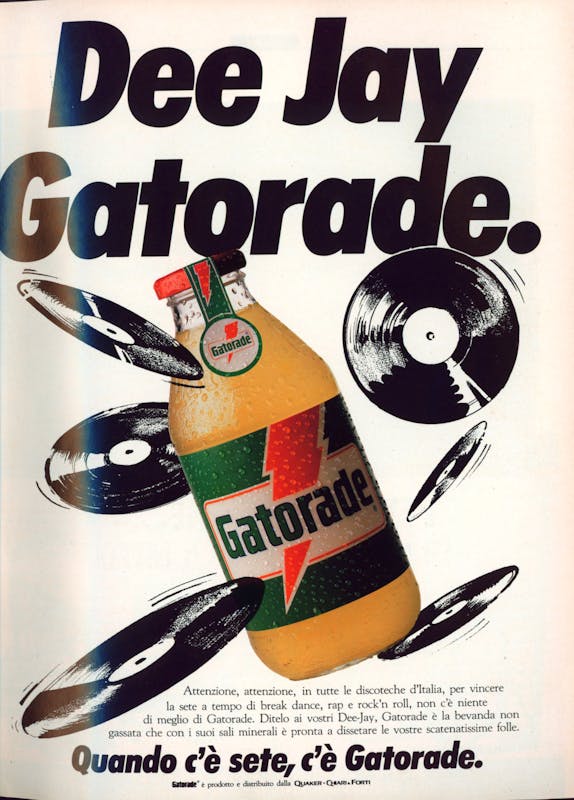 `Inserzione Gatorade Dee Jay Gatorade.