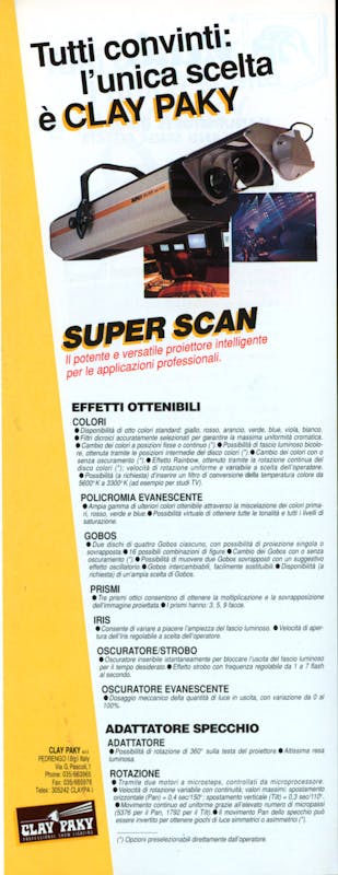 `Inserzione Clay Paky Tutti convinti l'unica scelta è Clay Paky