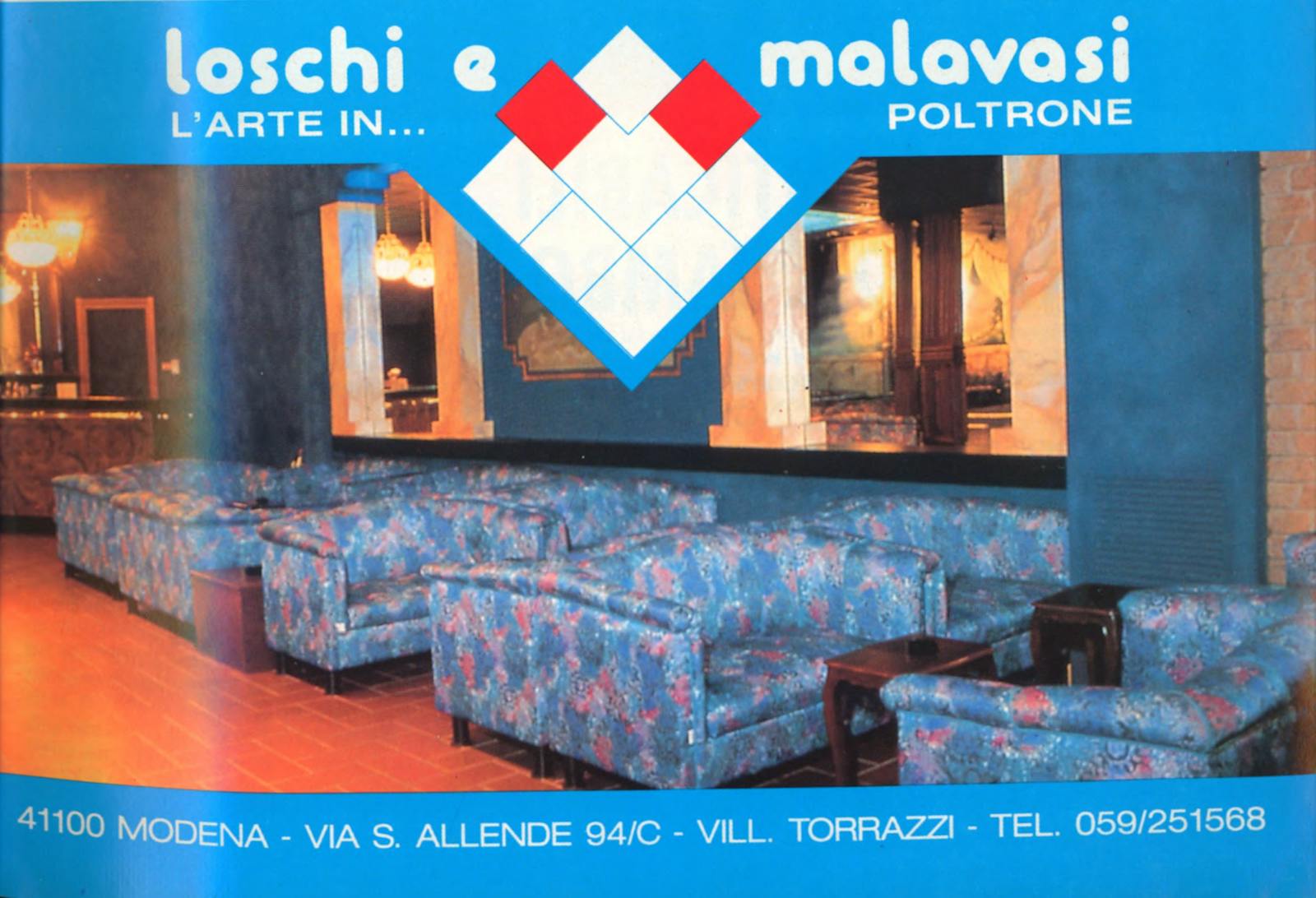 Pubblicità Loschi & Malavasi: L'arte in... poltrone