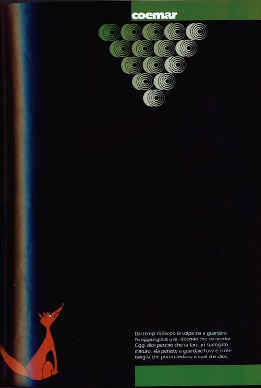 `Inserzione Coemar La volpe e l'uva