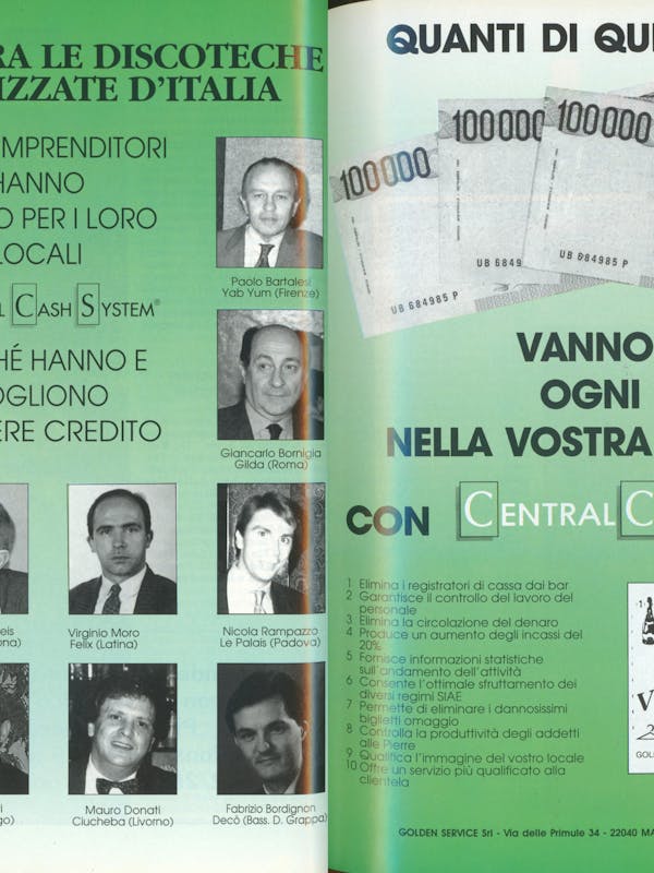`Inserzione Golden Service Benvenuti fra le discoteche più organizzate d’Italia
