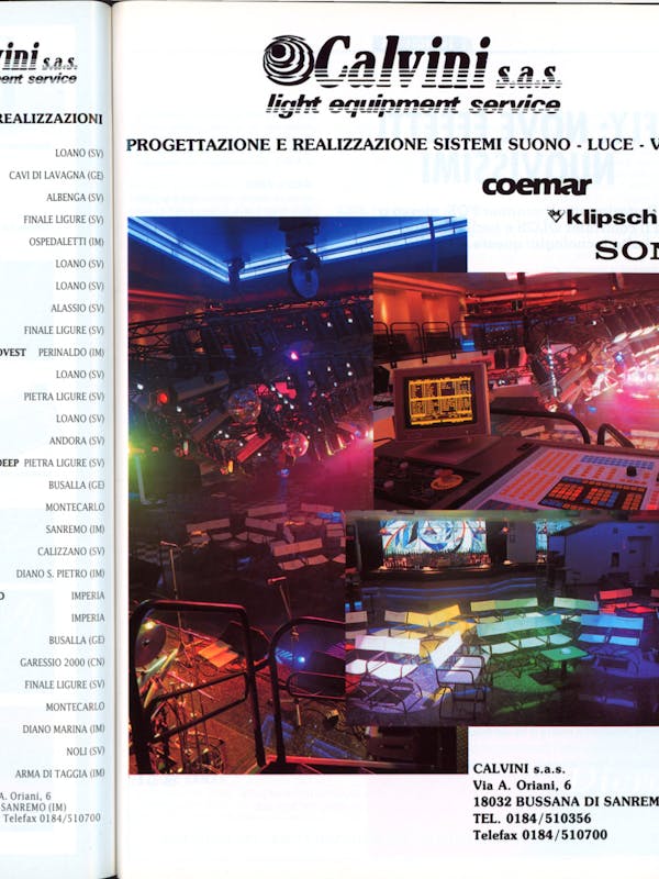 `Inserzione Calvini Progettazione e realizzazione sistemi suono - luce - video