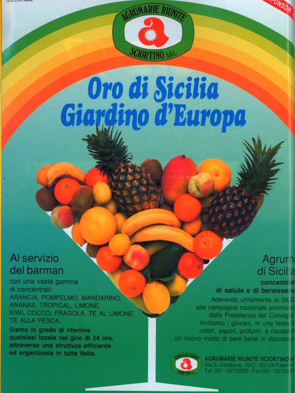 `Inserzione Agrumarie Riunite Sciortino Oro di Sicilia Giardino d'Europa