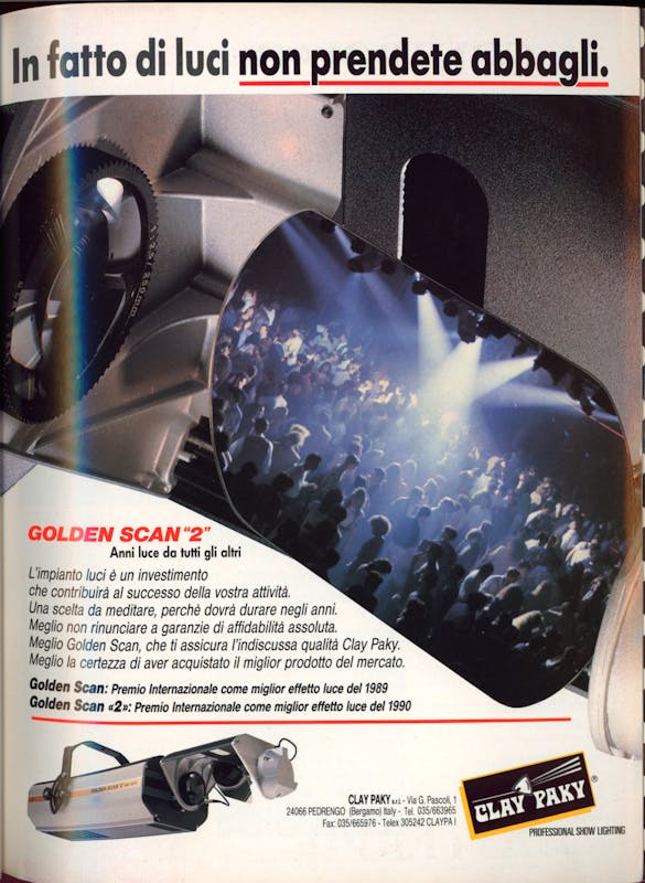 `Inserzione Clay Paky In fatto di luci non prendete abbagli