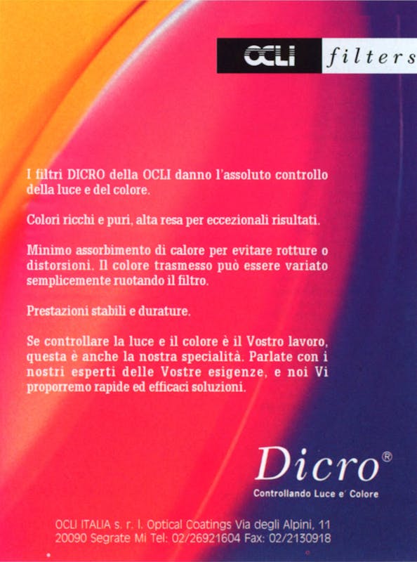 `Inserzione OCLI Dicro filters