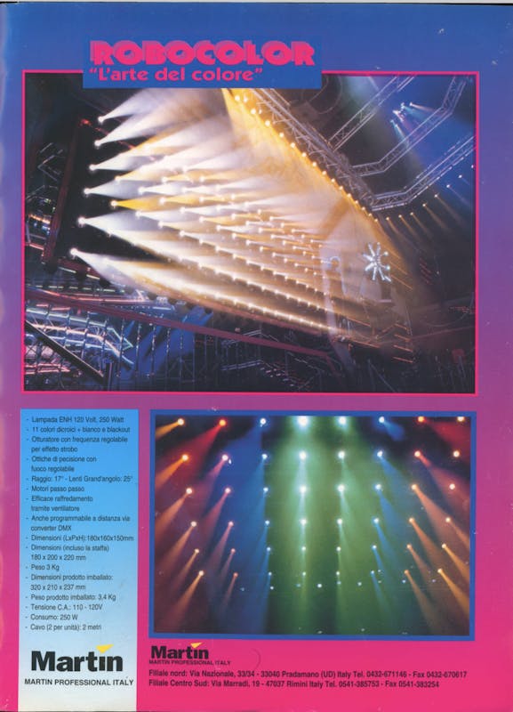 `Inserzione Martin Professional Italy Robocolor