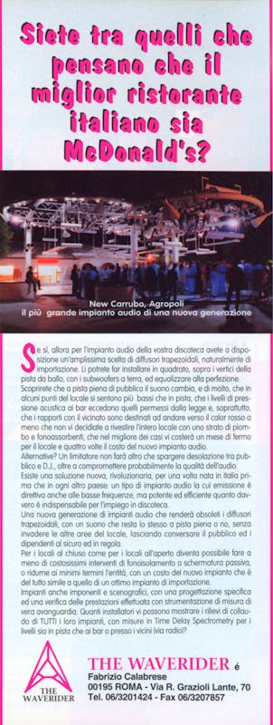 `Inserzione The Waverider Siete tra quelli che pensano che il miglior ristorante italiano sia McDonald's?