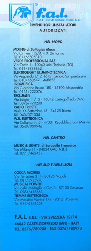 `Inserzione F.A.L. Rivenditori-Installatori autorizzati F.A.L.