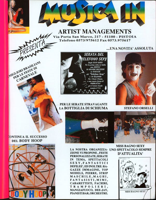`Inserzione Musica In Artist Management