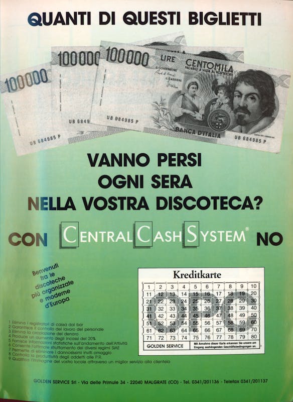 `Inserzione Golden Service Quanti di questi biglietti vanno persi ogni sera nella vostra discoteca?