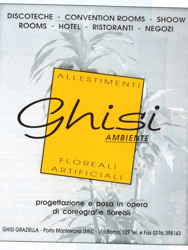 `Inserzione Ghisi Ambiente Allestimenti floreali artificiali