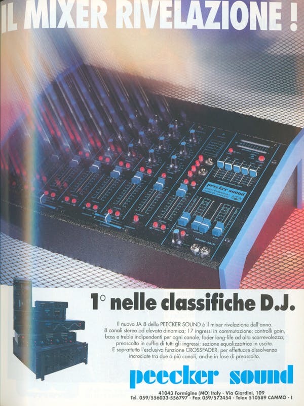 `Inserzione Peecker sound Il mixer riverlazione