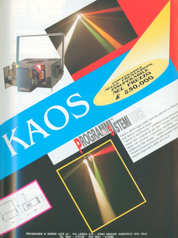 `Inserzione Programmi & Sistemi Luce Kaos