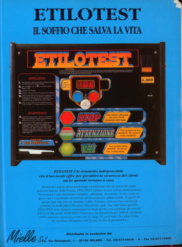 `Inserzione Mielle Etilotest