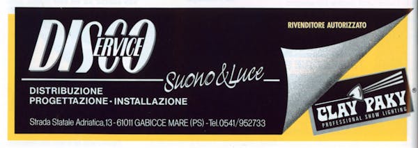 `Inserzione Discoservice Rivenditore autorizzato Clay Paky