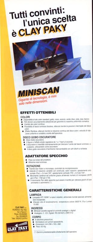 `Inserzione Clay Paky Tutti convinti l'unica scelta è Clay Paky