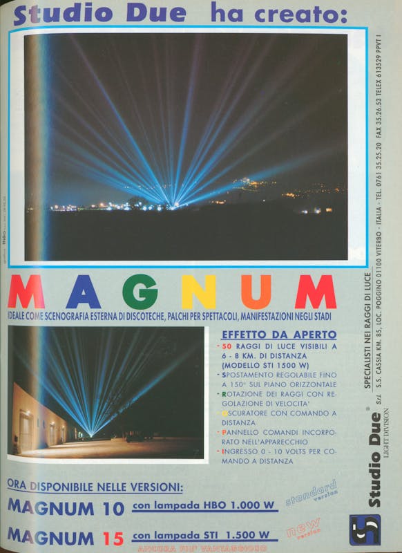 `Inserzione Studio Due Studio due ha creato: magnum